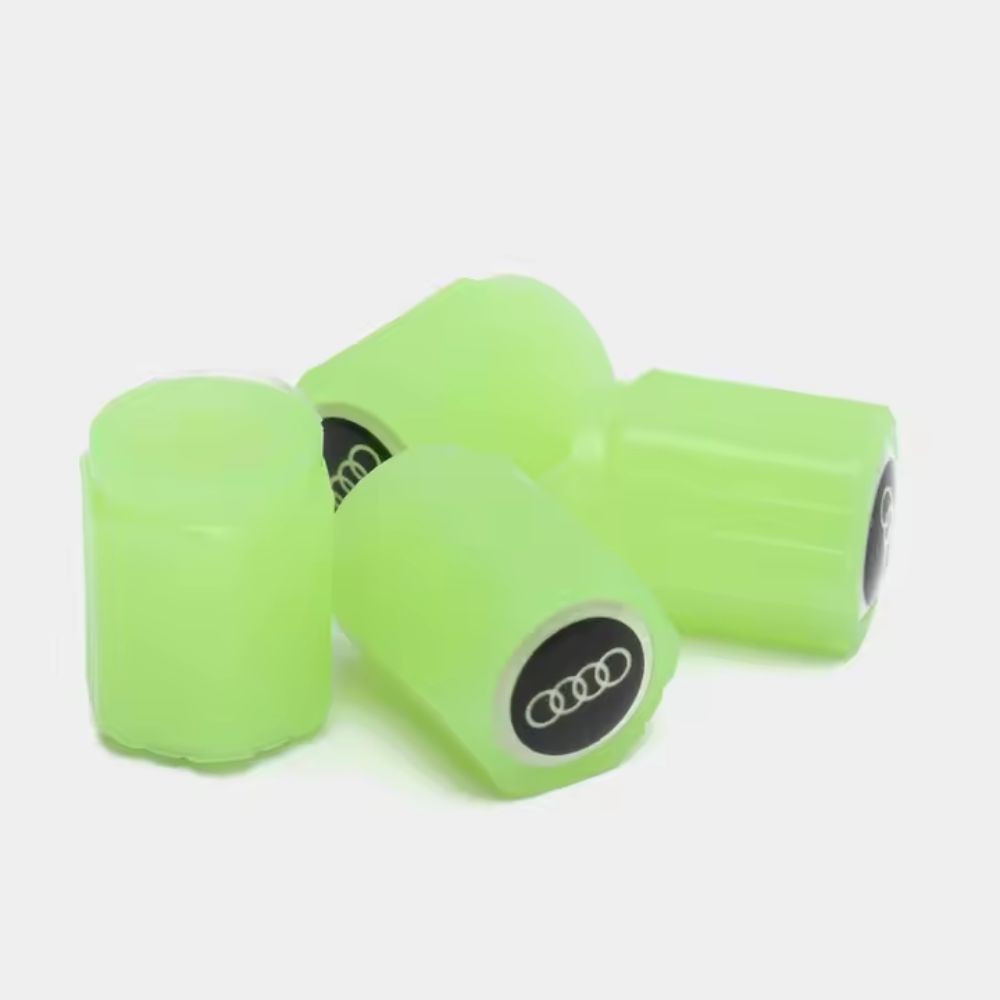 4pcs Car Logo Glow Valve Caps (Universal Fit)