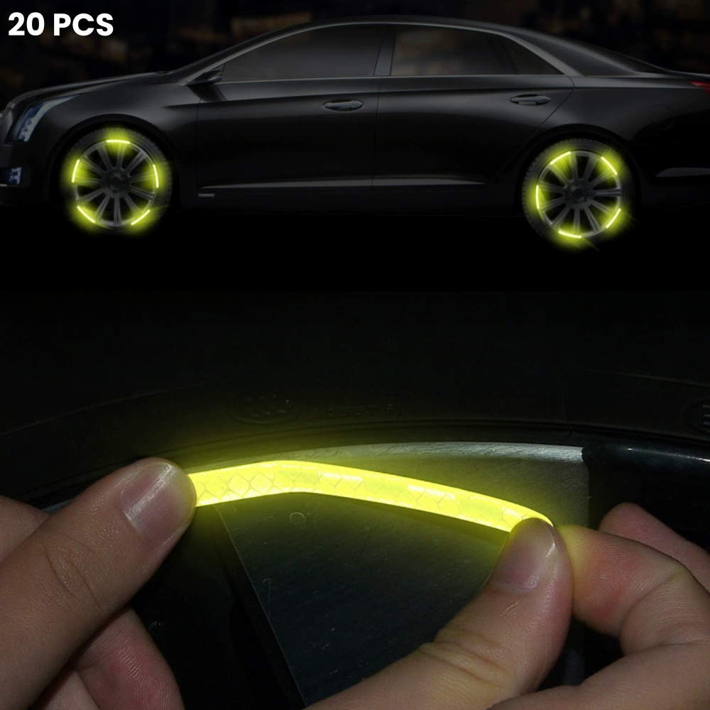 20 de bucăți Protector de roți iluminat cu logo