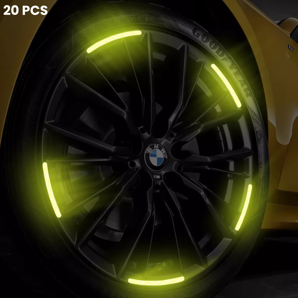 20 de bucăți Protector de roți iluminat cu logo